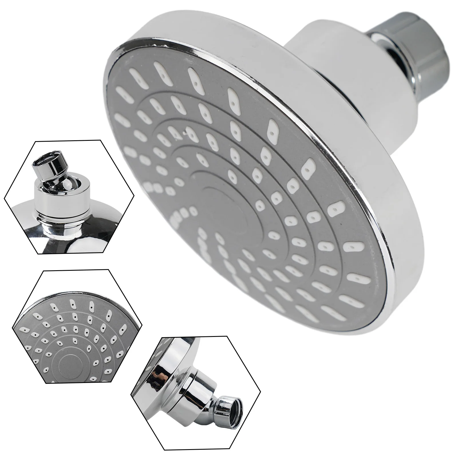 Shower Head Sprayer Adjustable Rainfall Wall-Mounted Bathroom Fixture Faucet Boosting Showerhead Dormitory Bathing Top Nozzle