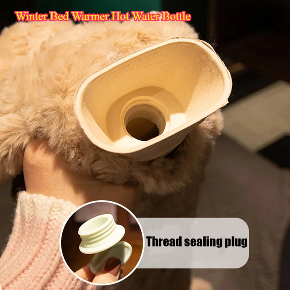 

Зимняя грелка для кровати, грелка для грелки - длинная плюшевая сумка для щенка с водонаполнителем, милый подарок для друзей