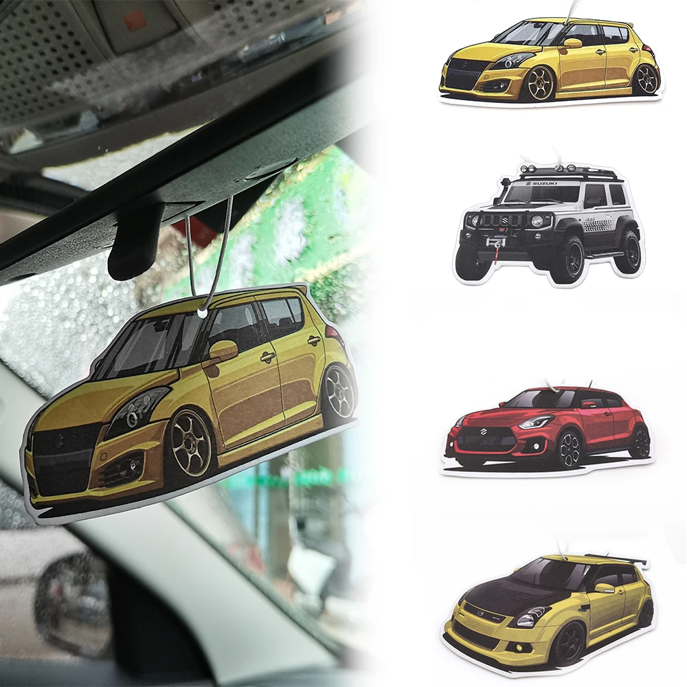 

New arrival JDM Racing Performance Car Rearview Mirror Pendant Air Freshener Solid Paper Decoration For SUZUKI Jimmy SWIFT New