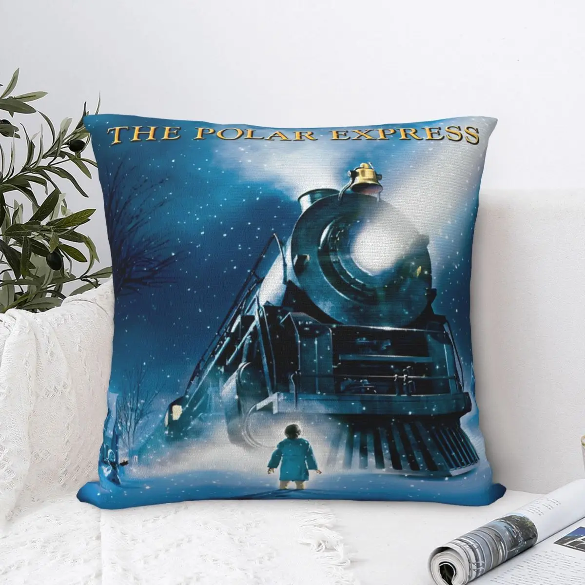 Polar Express Movie Film Pillowcases Merchandise Printed Cushion Cover Pillow Covers Bed Decor Zippered Multi Size