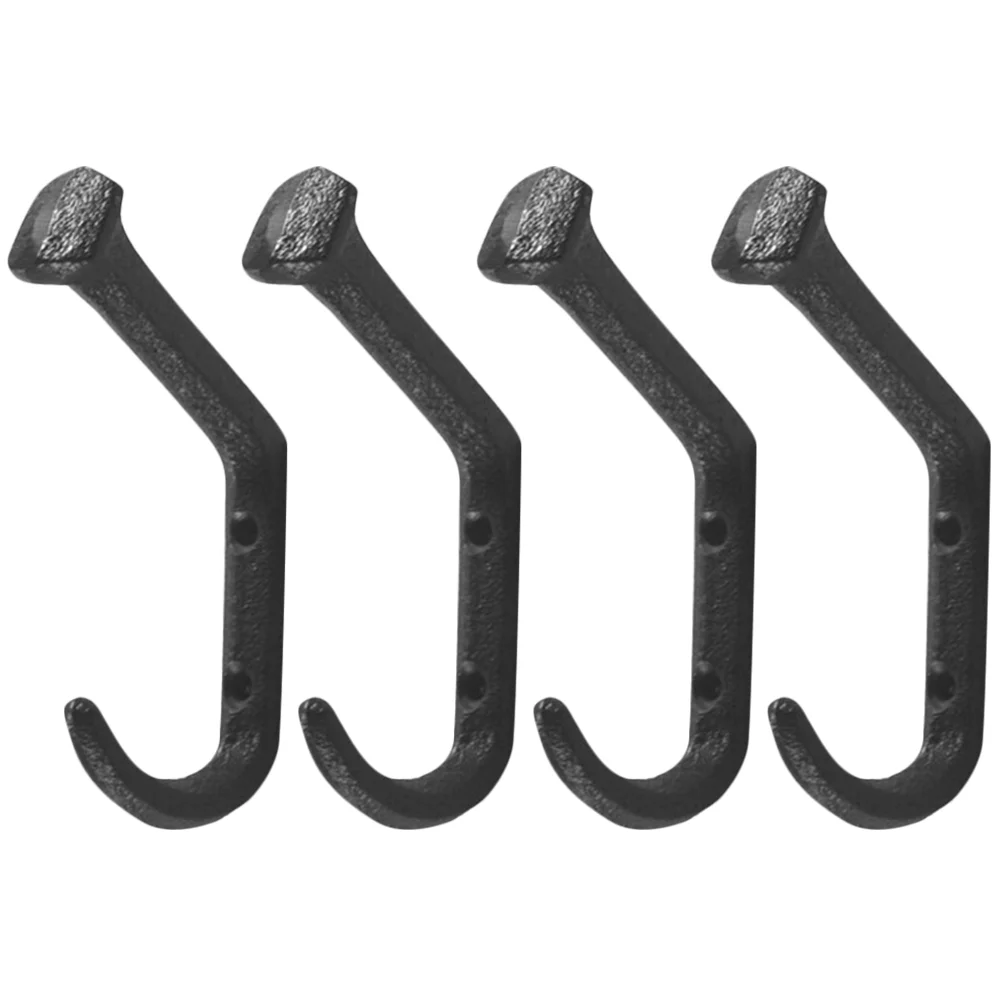 Peg Rail Cast Iron Hook Retro Decor Wall Hanging Storage Hanger Clothes Rack