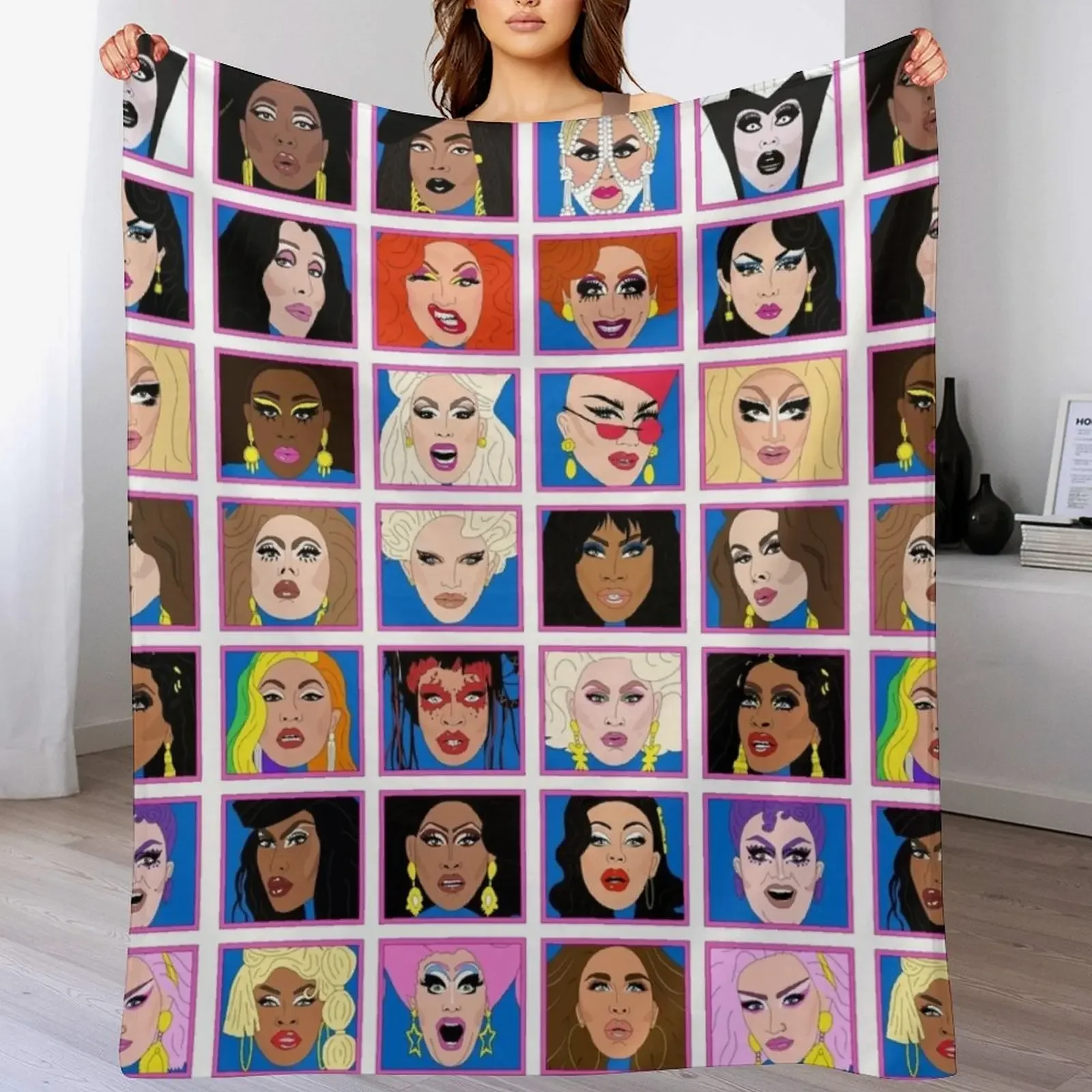 

Drag Race Winners 2021 Throw Blanket For Decorative Sofa Comforter Soft Beds wednesday Blankets