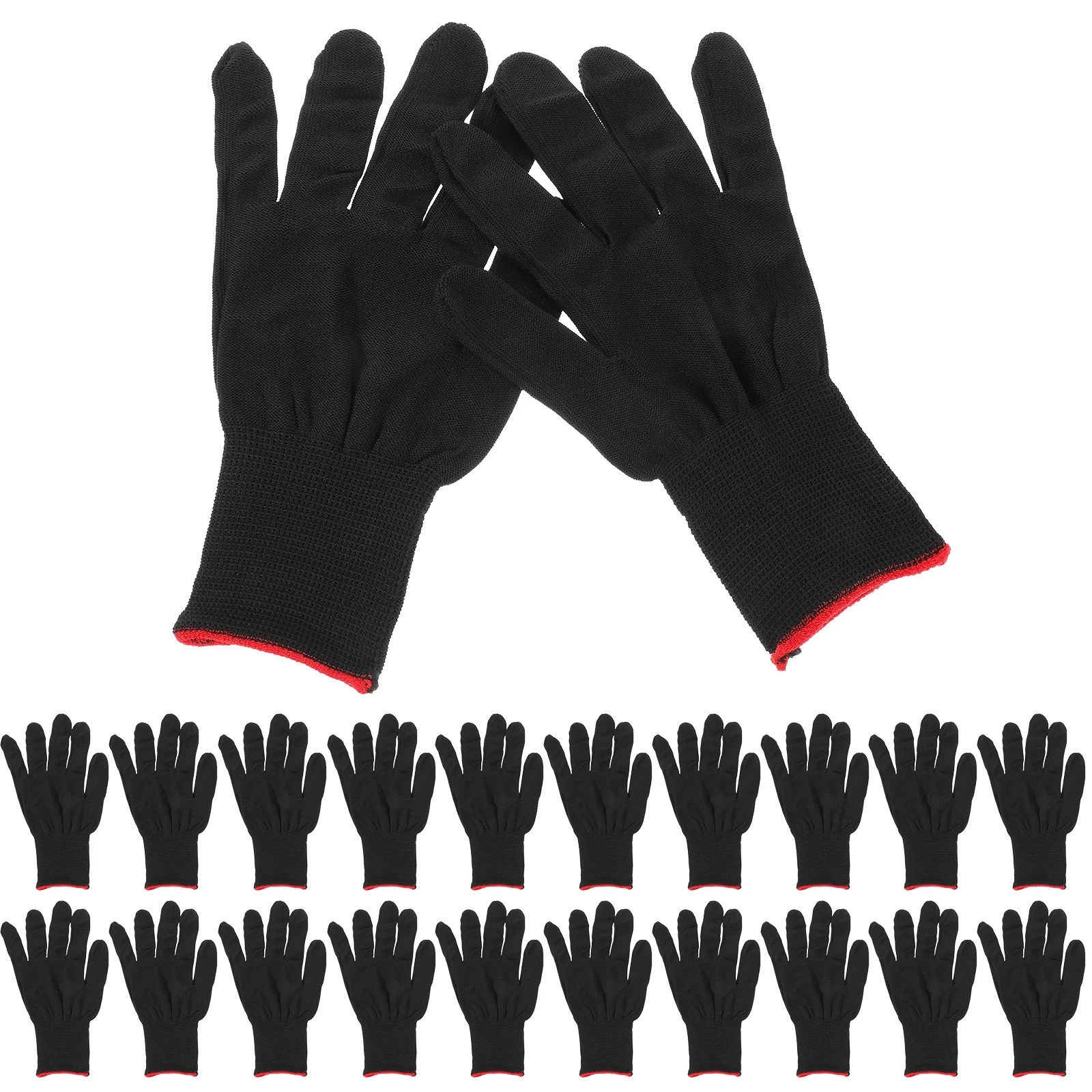 12 Pairs The Mitten Gloves Anti Static for Electronic Assembly Work Working Non-slip Knit Knitted Protective