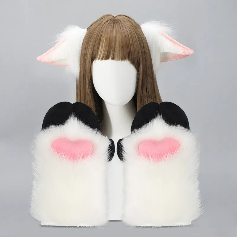 

Fluffy and adorable sheep ears Lolita hand-made headband lamb ears animal headdress for Role-playing party with sheep ears