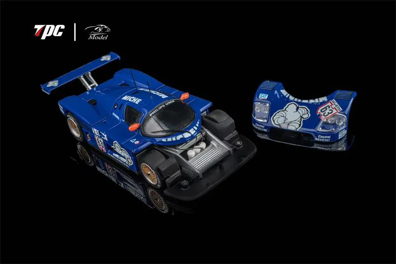 (Preordine) TPC x YS Modello 1:64 Sauber C9 1988 Le Mans Diecast Modello di veicolo da collezione