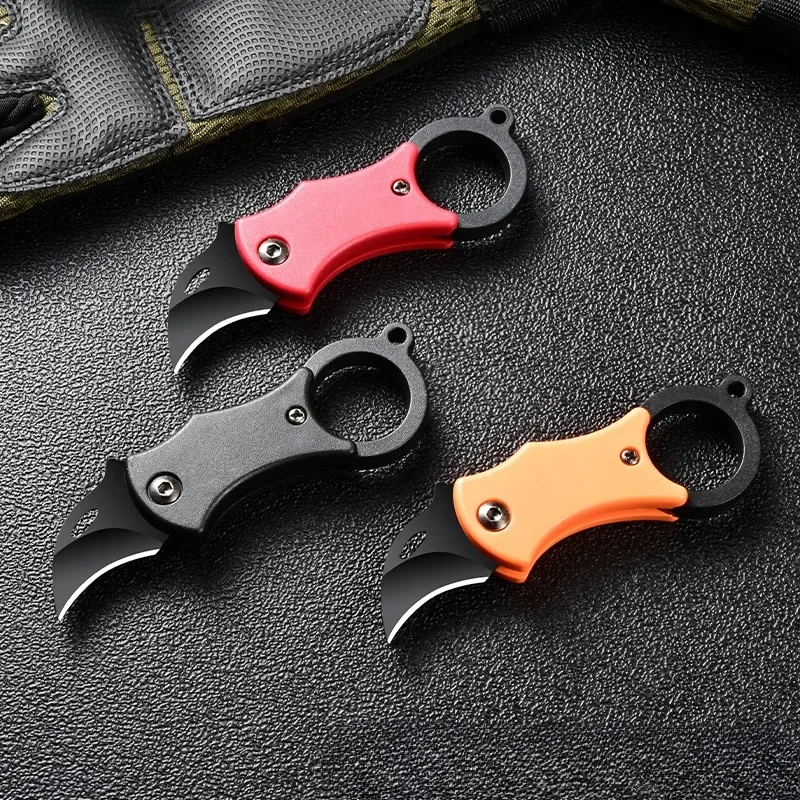 Mini Fox Necklace Pocket Knife Outdoor Portable Defense Eagle Claw Folding Knife Home Travel Open Box Keychain Folding Knife