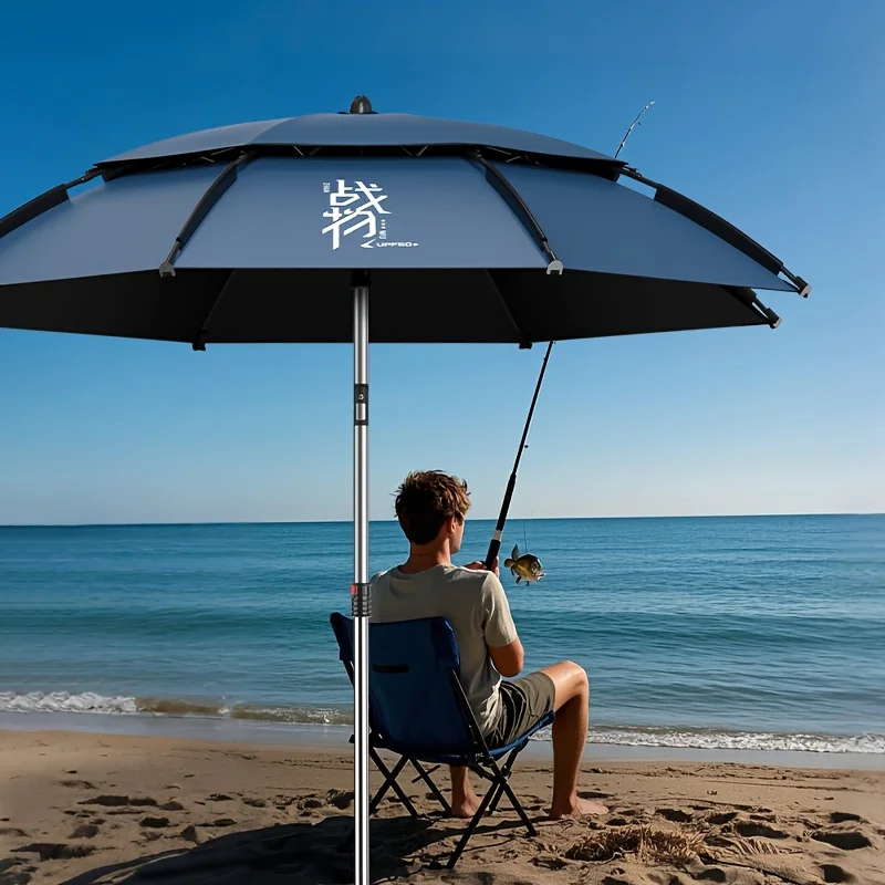 YUZHIYUAN Fishing Umbrella, Sunshade Umbrella, Outdoor Camping Umbrella, Durable Multi-functional Double-layer Foldable Portable