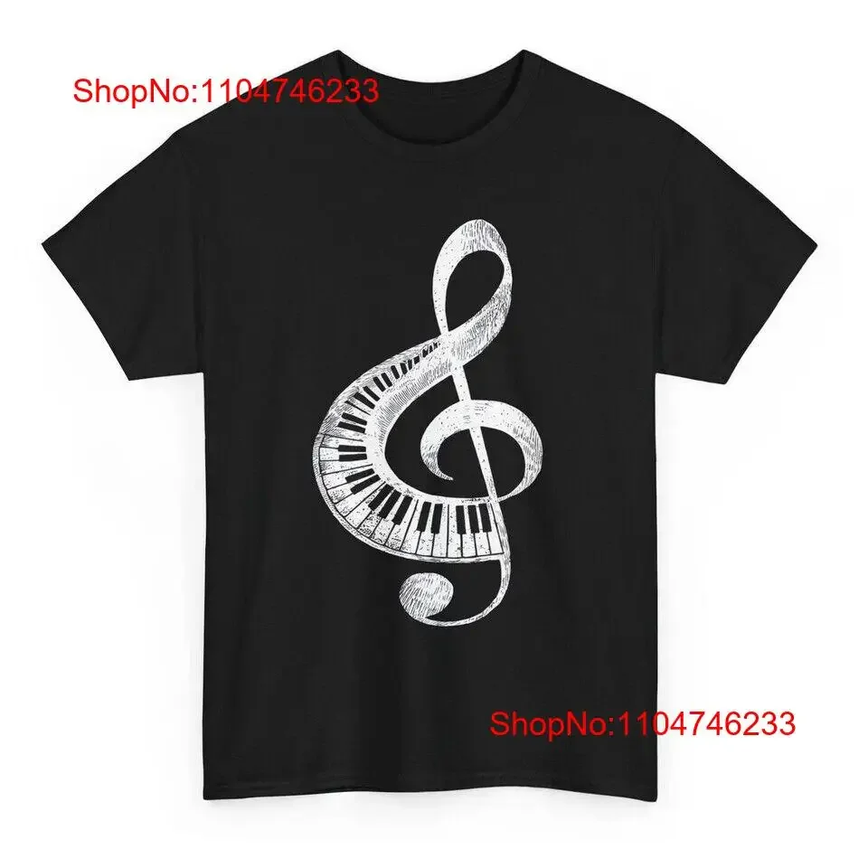Treble Clef Music Notes Keyboard T shirt Novelty Pianist Musician  vintage Washed graphic Slightly Stylish streetwear