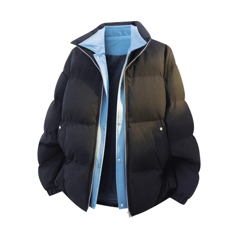 الوقوف طوق يندبروف الرجال سترات قطنية شتاء دافئ عادية سستة الذكور الملابس موضة جديدة سميكة سترات للرجال رائجة البيع #4