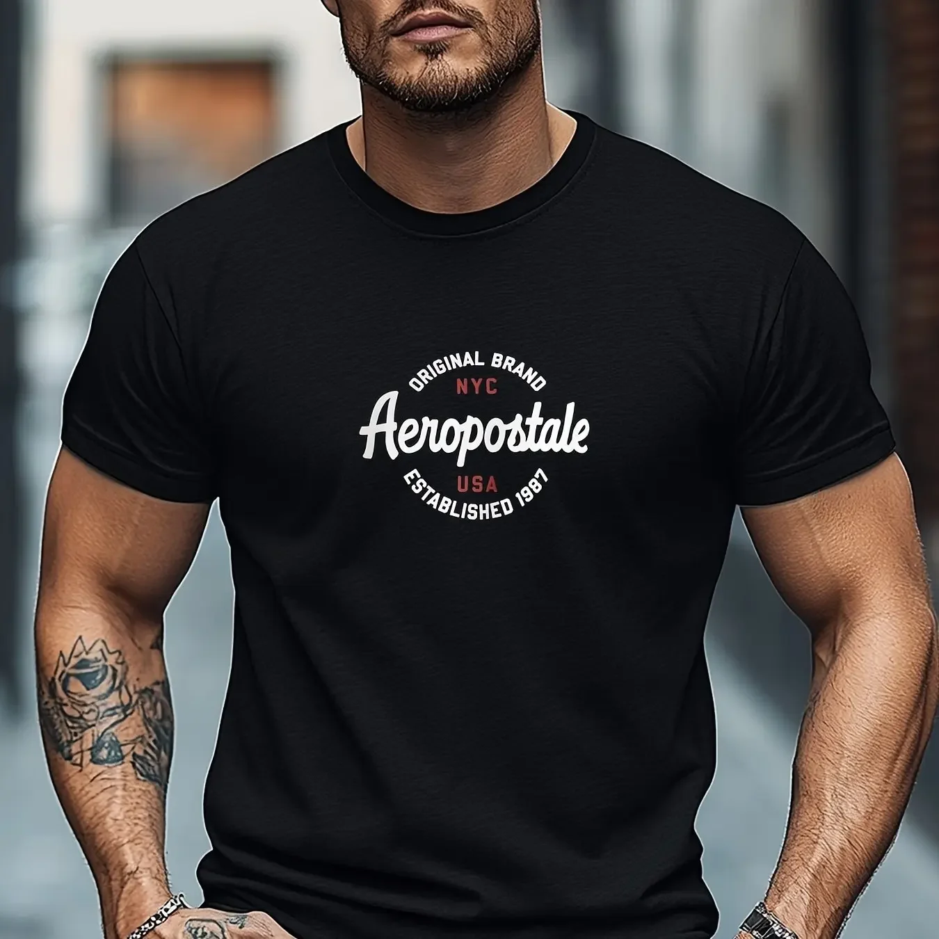 Grafik-T-Shirts für Herren Sommer Modische Lässige Sport-Oberteile Locker Geschnittene Große Logo-Muster Bedruckte Rundhals Kurzarm T-Shirts