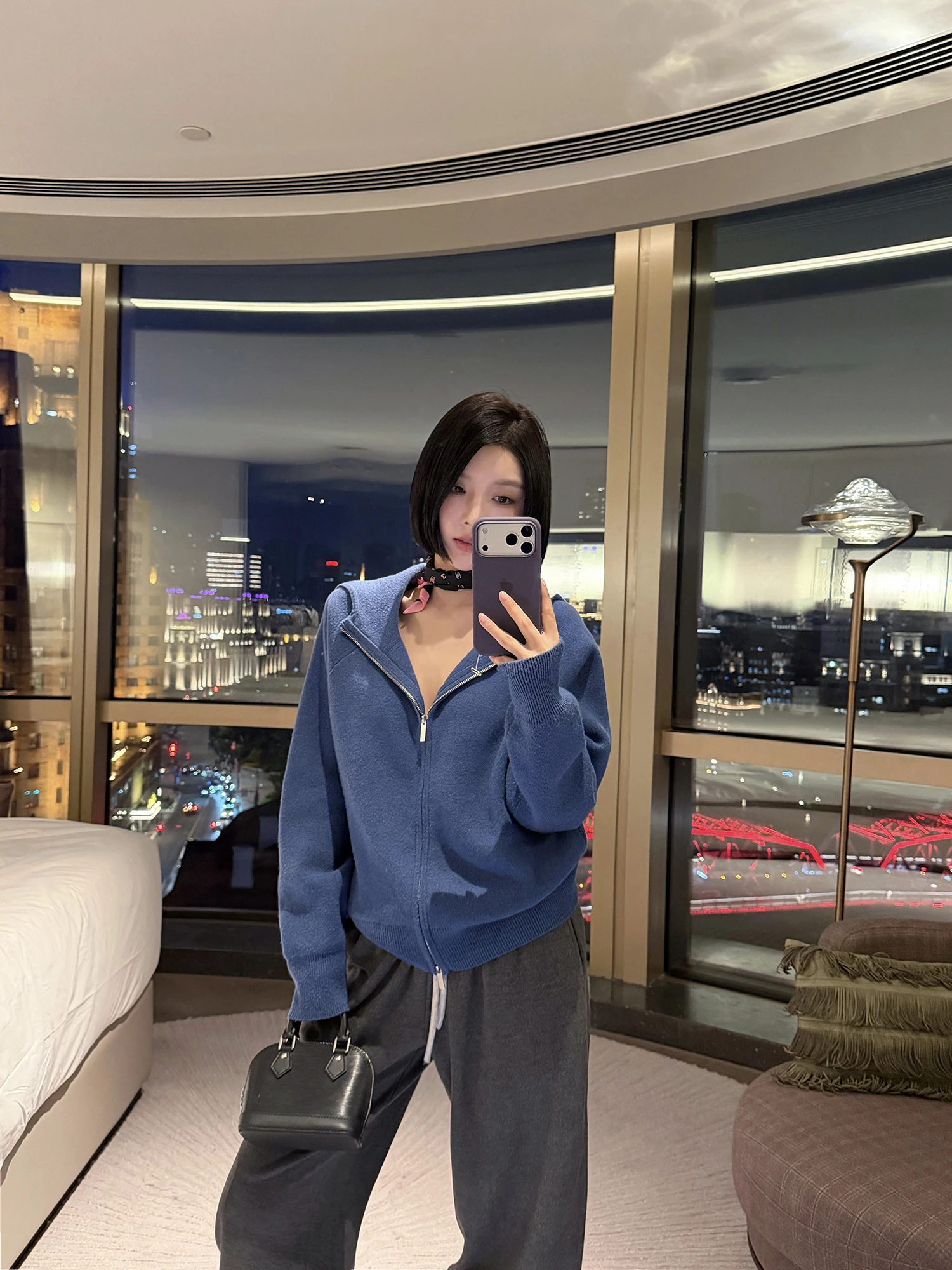 

Женская повседневная вязаная шерстяная толстовка Forniyoyo с капюшоном на молнии, высоким воротником и длинными рукавами, зимнее пальто