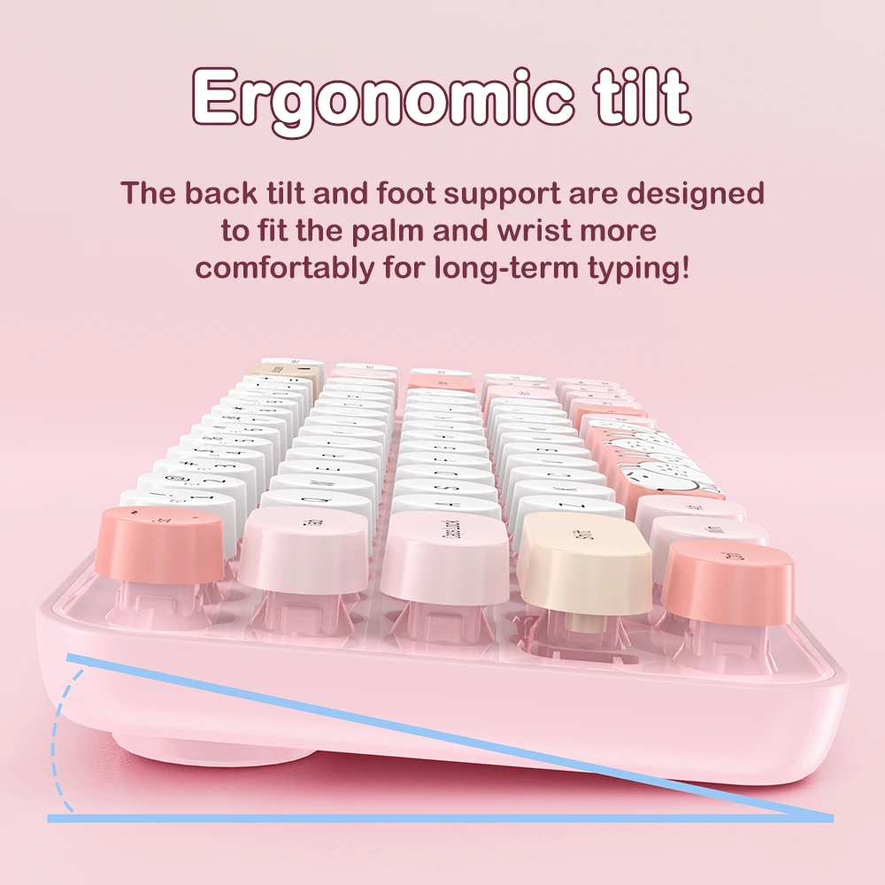 HOCO K7 2.4G USB 68 Keys Bluetooth Wireless Keyboard & Mouse Set 1600DPI For iPad Tablet Desktop Laptop Android IOS Office Game