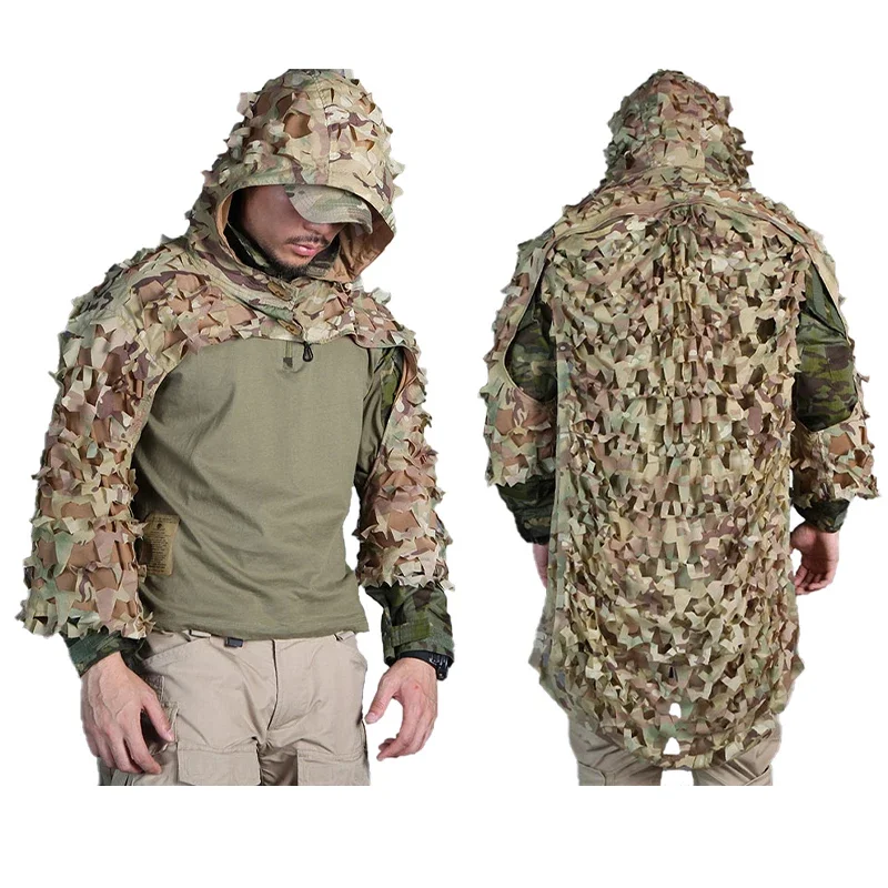Emersongear Leichter Assault Ghillie Camouflage Ghillie Anzug Geheimnisvolle Jagdkleidung Sniper Anzug Tarnkleidung EM6975 – Detail 4