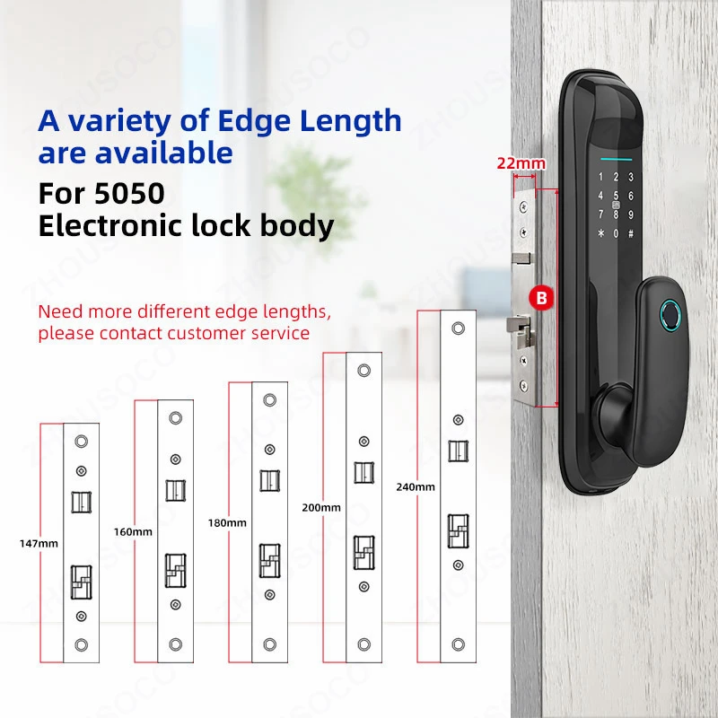 Brazil Smart Door Lock TUYA WiFi or TTLock APP Fingerprint Biometric Frosted Panel Digital Password IC Card Key Electronic Lock