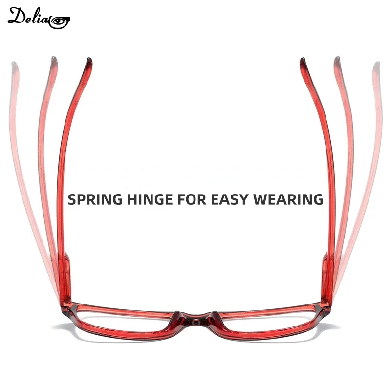 Anti Blue Light Reading Glasses Fashion Women Men Clear Sqaure Computer Presbyopic Eyeglasses Spring Legs Frame Eyewear