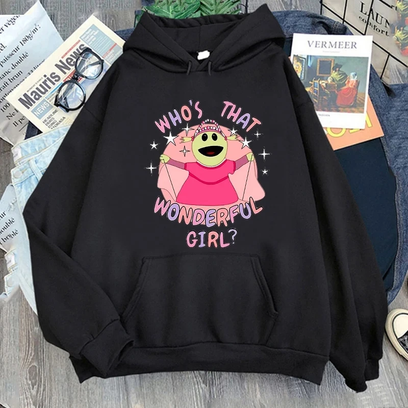 

Nanalan Mona Who's that Wonderful Girl Nanalan Printing Graphic Hoodie Women's Casual Sweatshirt Fleece Clothing Autumn Pullover