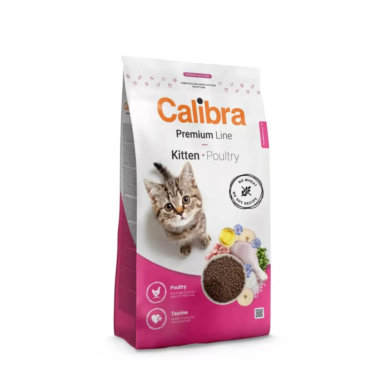Calibra Cat Premium Line Kitten Carne de Ave 2kg / Croquetas – receta de ave para gatitos, sin trigo ni soja