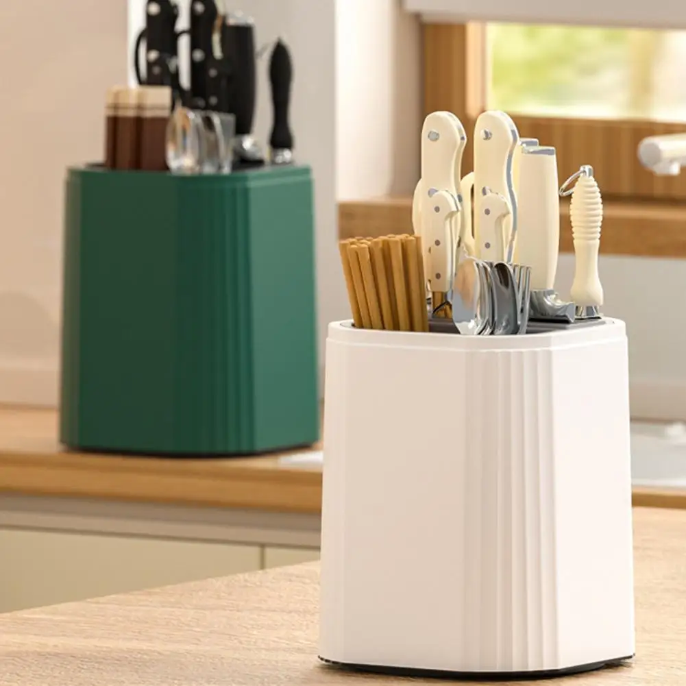 

Space-saving Cutter Holder Rotating Cutter Holder 360 Degree Rotating Kitchen Cutter Holder with Drip Tray for Tools