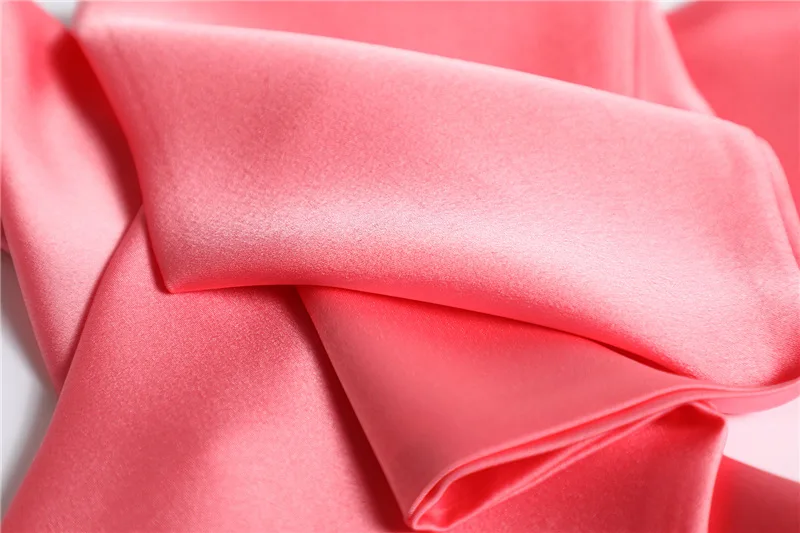 Roter, einfarbiger, langer Seidenschal für Damen, Haarschals, Seidensatin-Halstuch für Frauen, 14*145CM, Stirnbänder, schlichtes Taschenband, Damen-Accessoire – Detail 13