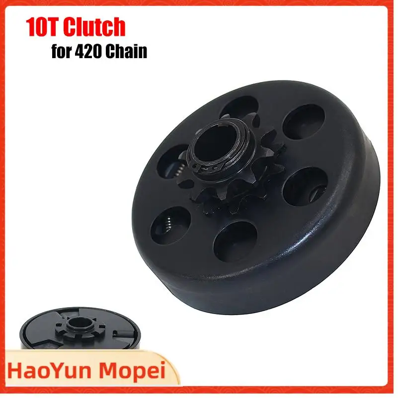 

19 мм 20 мм 10-зубчатая приводная звездочка сцепления 3/4 дюйма, центробежное автоматическое сцепление, цепь 420, подходит для картинга, квадроцикла, мини-байка