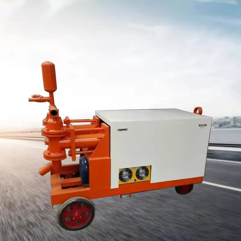 Small Mortar Pump Double Cylinder Engine Motor 1-Year Warranty Tunnel Slope Cement Grouting  Machine