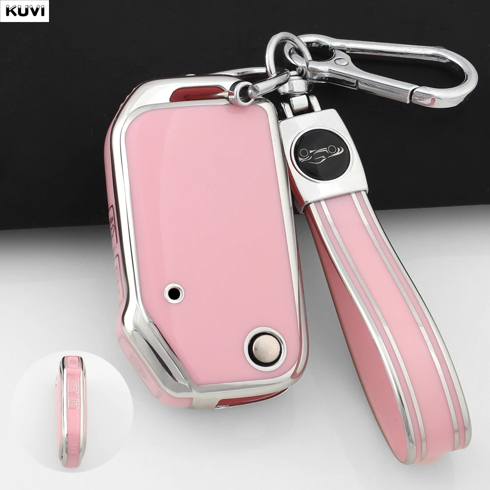 Fashion TPU Car Remote Flip Key Case Cover Fob Keychain Shell For Kia Sportage Ceed Xceed Sports K5 Seltos 2019 2020 2022 2023