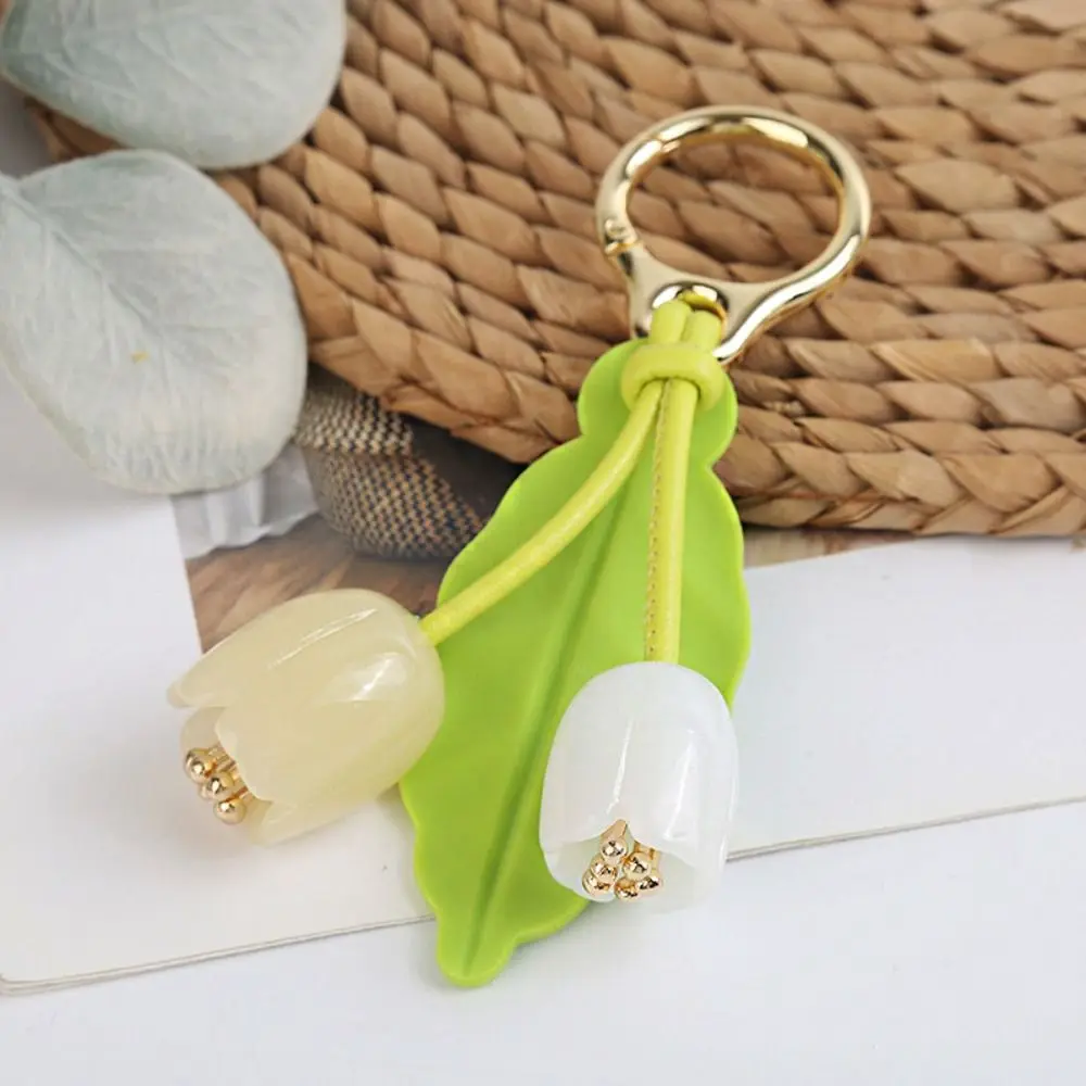 Bag Accessories Elegant Cherry Keychain Pu Leather Alloy Fruit Bag Charm Metal DIY Bag Pendant Friends
