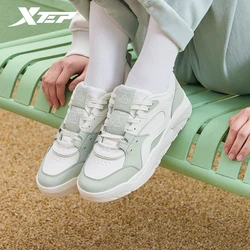 Xtep Qilang Skateboarding Shoes For Women 2024 Spring Wear-Resistant Skate Shoes Shock Absorption Sneakers 976118310012