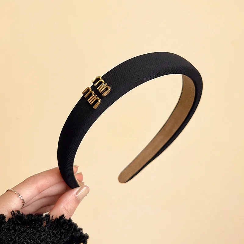 New Elegant Bezel Retro Women Headband Girls Black Camellia Hair Bands Hairband Hoop for Wedding Party Korean Hair Accessories