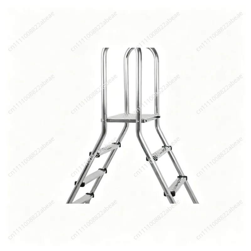 Steps Double Side Ladder for Above Ground Outdoor Swim Pool Stainless Steel Pool Ladder