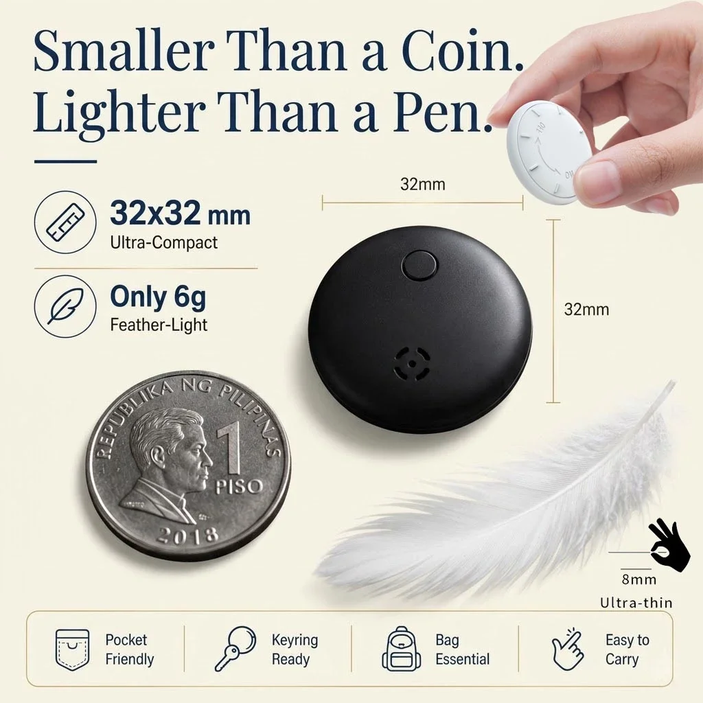 Smart GPS Tracker Global Positioning Anti-Lost Locator 180-Day Long Standby Track History Sound Alert for iOS Android