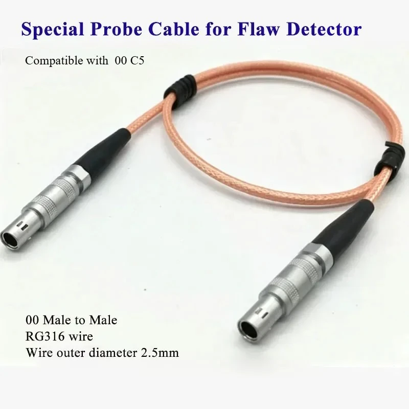 RG316 RG174 Compatible with Remo 00 C5 Ultrasonic High-frequency Connection Line Test Wire Special Probe Cable for Flaw Detector