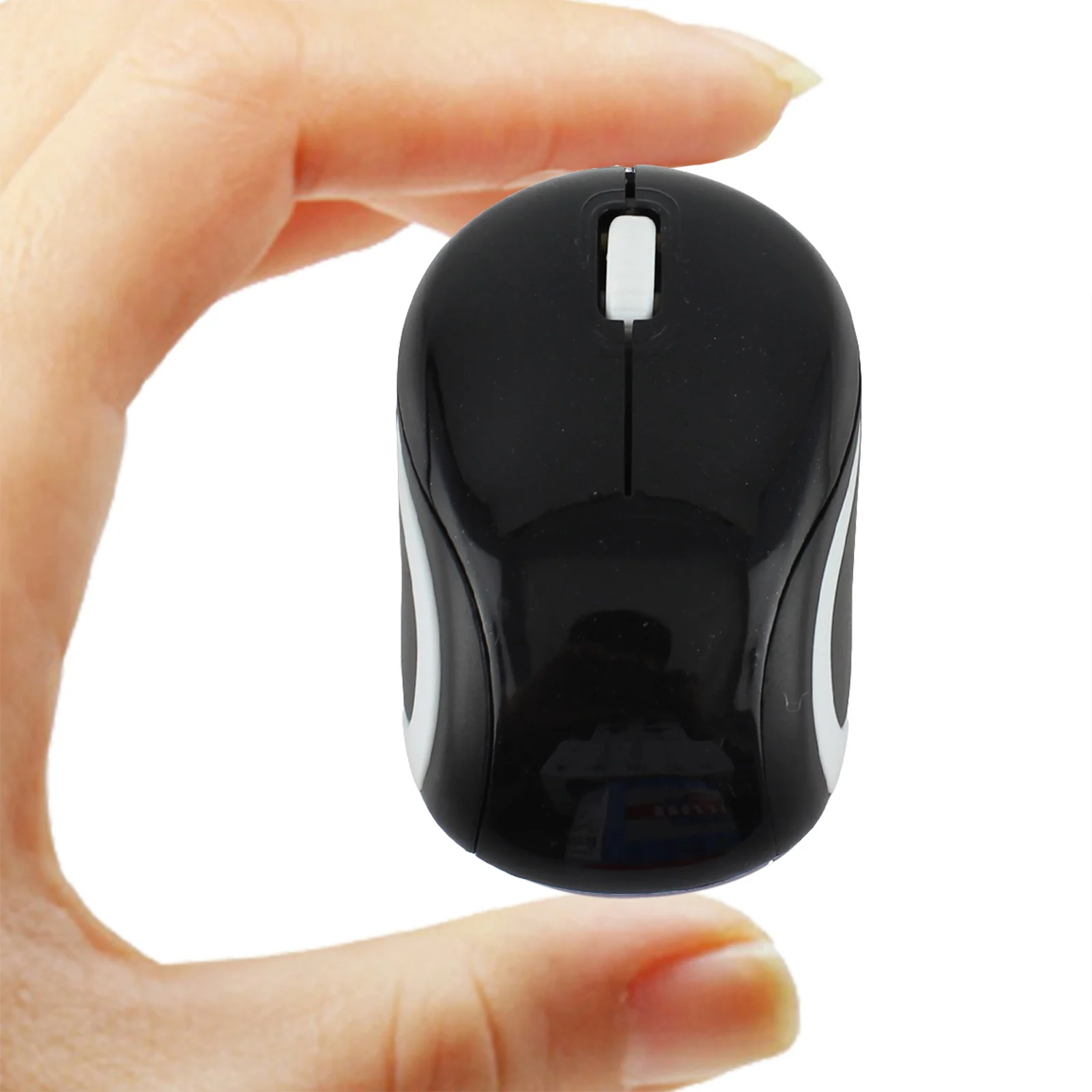 Lindo Mini ratón inalámbrico 2,4G estéreo 3D moño al vapor ergonomía clic silencioso PC Gamer periférico USB óptico ratones para niños