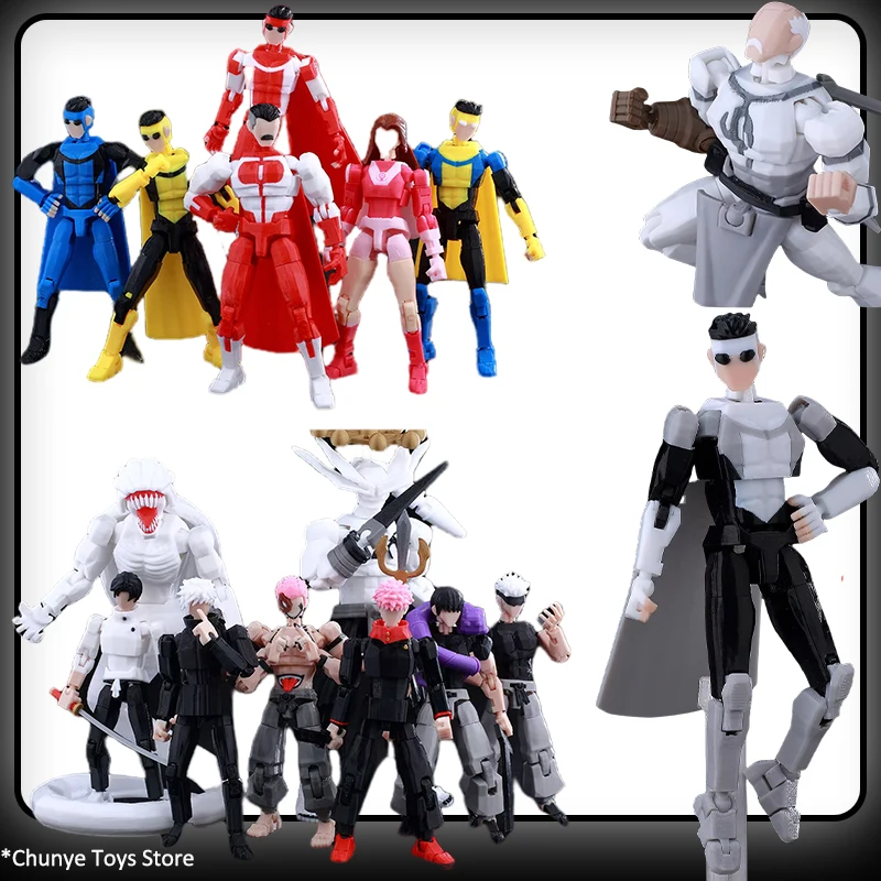 

9L3D Printed Anime Naruto Jujutsu Kaisen One Piece Characters Lucky13 Dummy Action Figures Multi-Jointed T13 Mannequin Toys