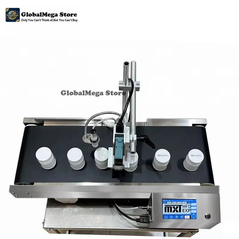 Portable Inkjet Printer with Transfer Belt Suitable for Paper Boxes Plastic Materials Printing Date QR Code Serial Number