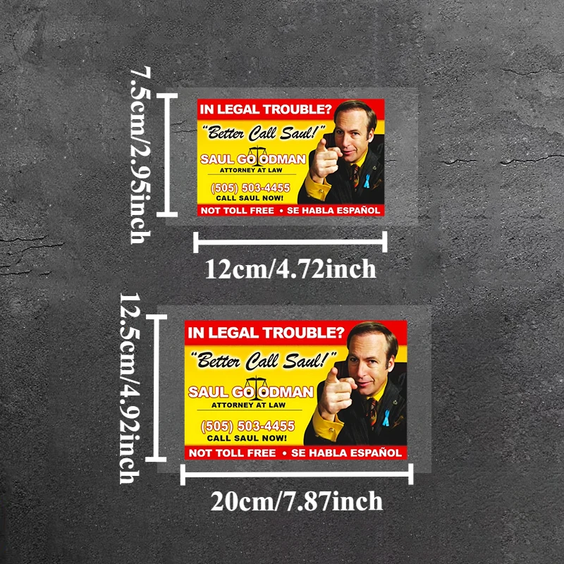 Better Call Saul Motorcycle Stickers Funny for Motorbike Fuel Tank Electric Scooter Car Window Bumper Waterproof Vinyl Decals