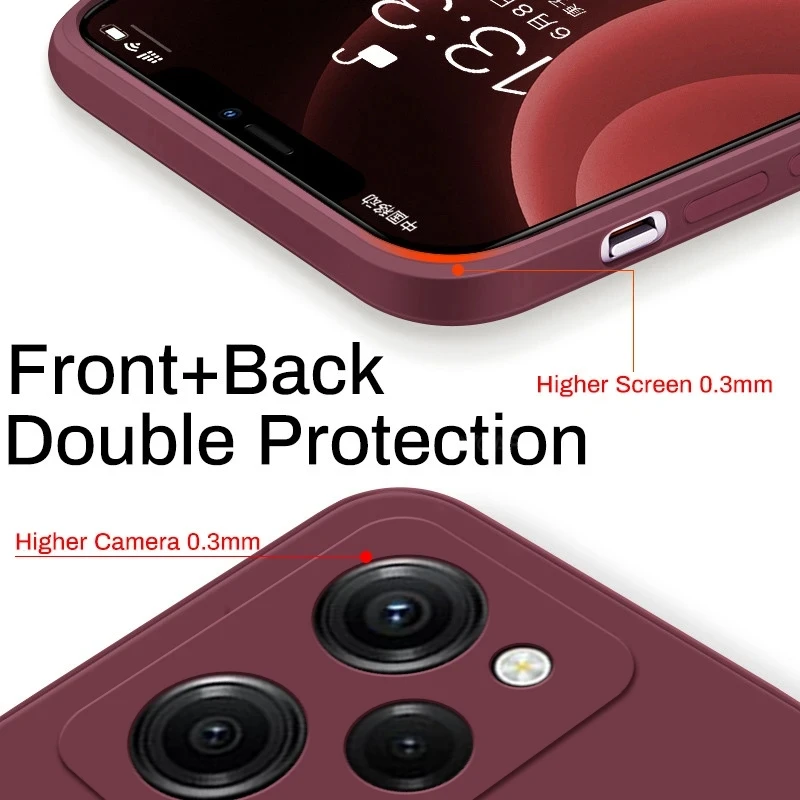 الأصلي مربع السائل سيليكون الحال بالنسبة شاومي Poco X5 Pocox5 Poco X5pro X 5 برو 5 جرام غطاء مقاوم للصدمات ل Poco X5 برو الهاتف