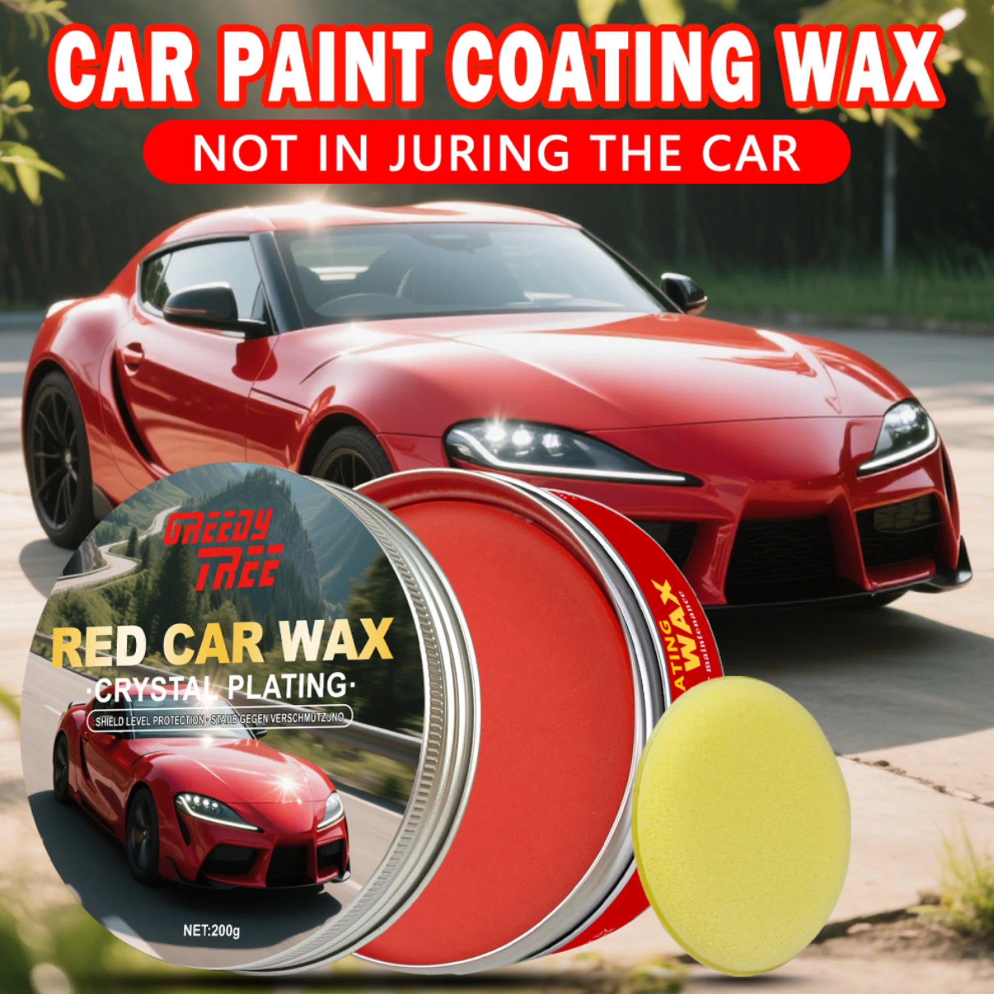 Eco-Friendly Car Wax Polish - Quick Paint Restoration, Synthetic Formula with 6-Month Protection & Anti-Dust