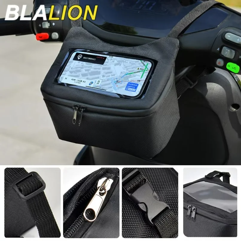 Motorcycle Front Dash Bag Hanging Touch Screen Phone GPS Pouch Waterproof Handlebar Mount Storage for Tank Alternative