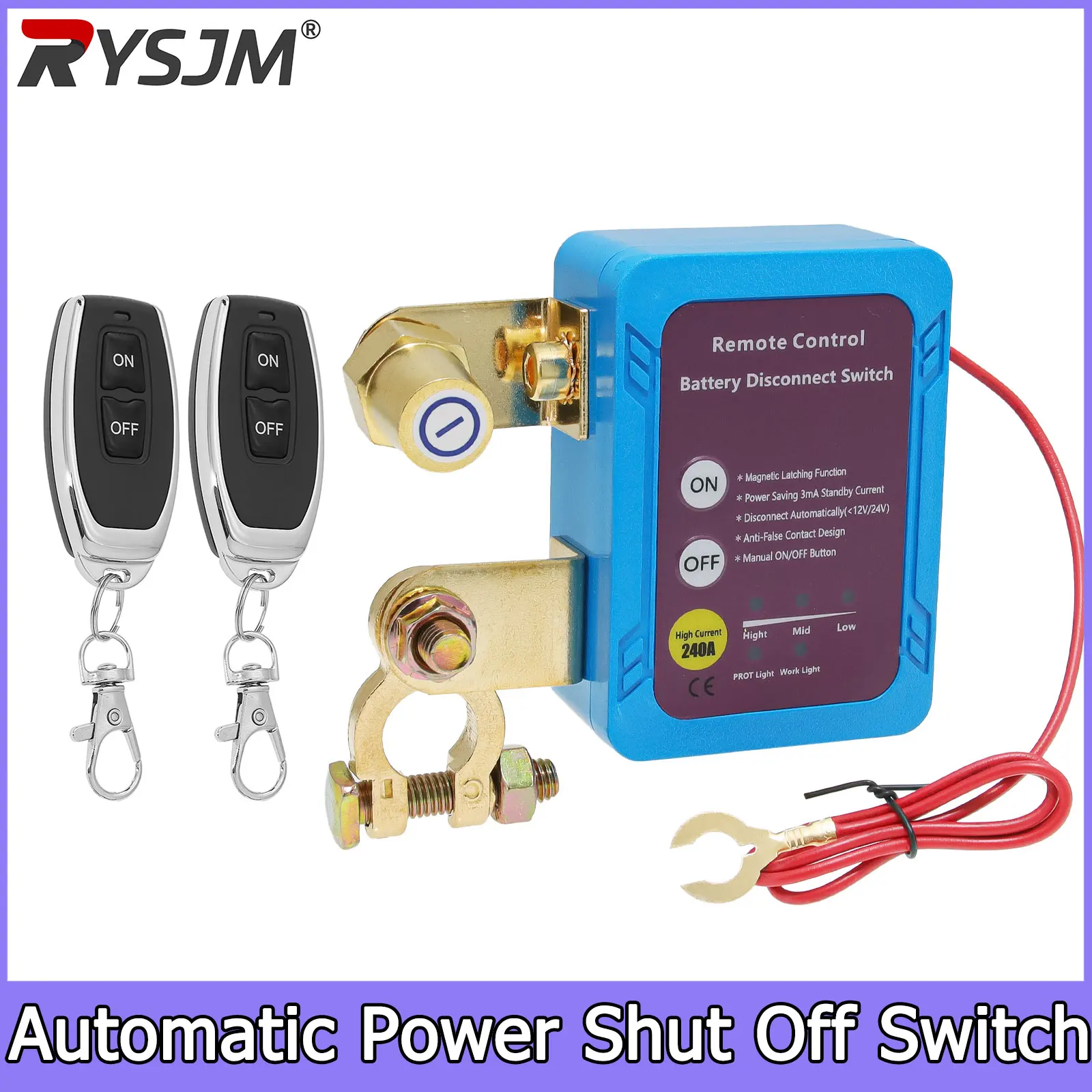 

Power Switch Shut Off Cut Off Kill Switch With Remote Control 12V 240A Automatic Power Shut Off Switch Battery Disconnect Switch