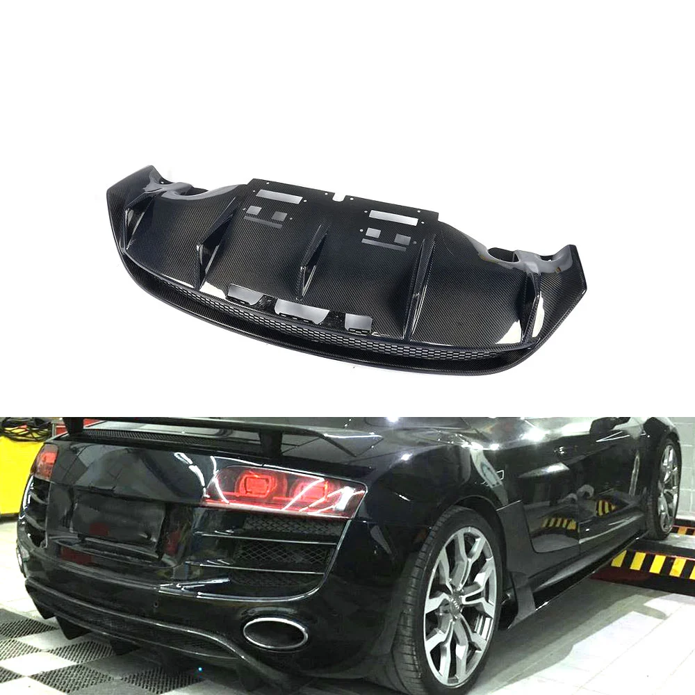 

Real Carbon Fiber R8 Car Diffuser for Audi R8 GT V8 Coupe 2-Door 2010-2015 Black Rear Bumper Body Kit Splitter Cover Trim