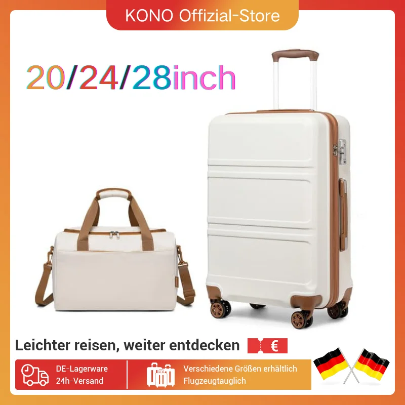 S/M/L Kono Handbagage Trolley Set 2 Delige Koffer Met Roll & Ryanair Reistas Compacte Koffers Voor Vliegreizen