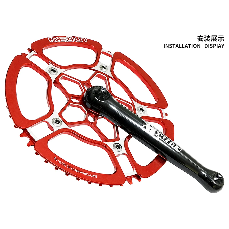 MEIJUN 412 Klappfahrrad-Kurbeln mit quadratischem Loch für Brompton EIEIO 170 mm Kettenradkurbel BCD 130 mm Fahrradteile aus Aluminiumlegierung – Detail 6