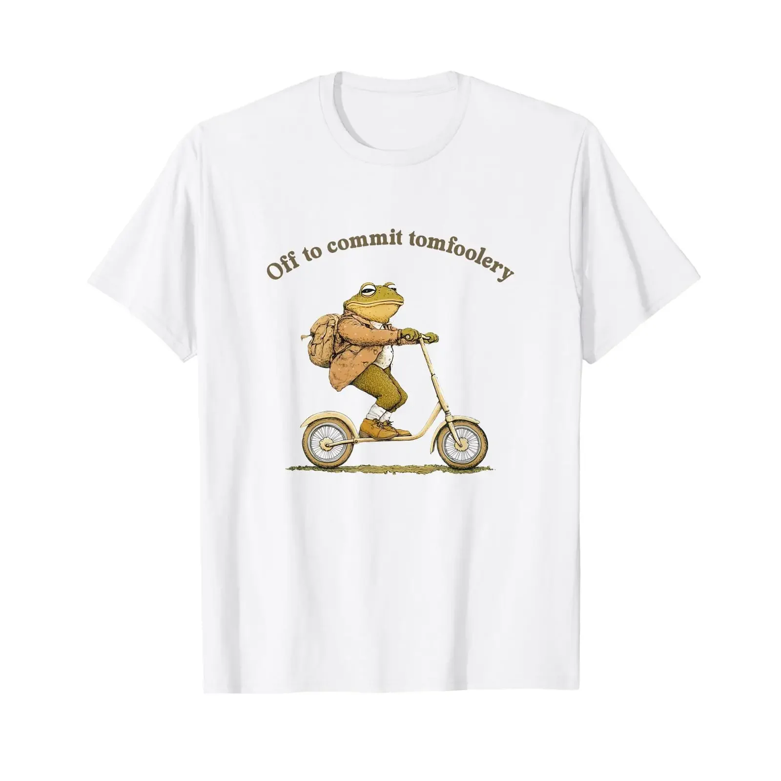 Frog Toad Weirdcore Cottagecore Off to Commit Tomfoolery T Shirt vintage Washed Slightly Unisex Soft Versatile Comfortable