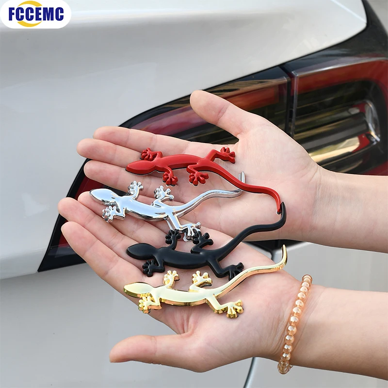 Multi-choice Car 3D Metal Gecko Badge Logo Sticker Decal Badge Emblem Reflective Sticker Auto Styling Decor Accessorie Universal