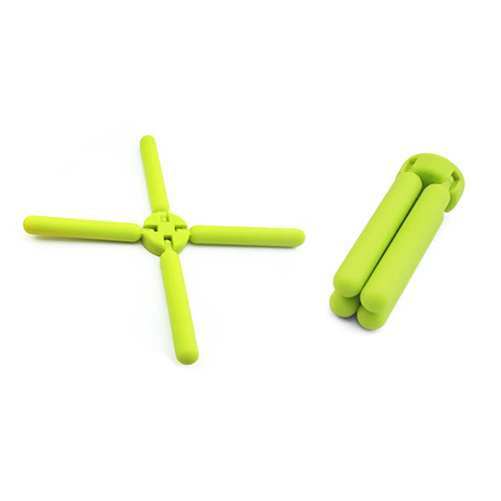 

Silicone Placemat Foldable Phone Mount Heat Pad 10 2x3 6x3 6cm Kitchen Gadget Pot Coaster Dining Table Mat Storage