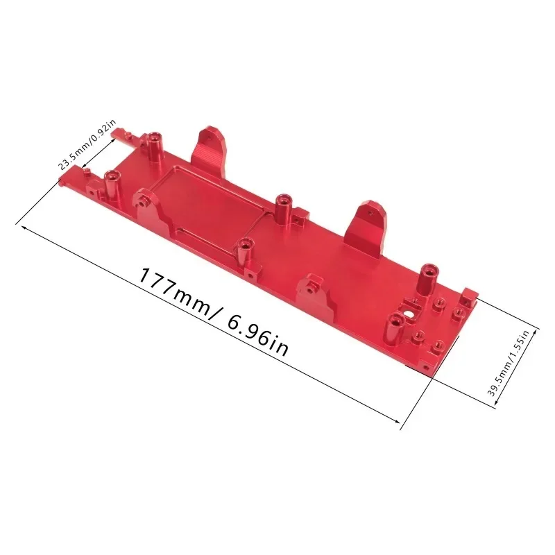 Compartimento traseiro de feixe traseiro de metal para 1/18 C8823 Unimog modificação e acessórios de atualização de veículos off-road de seis rodas