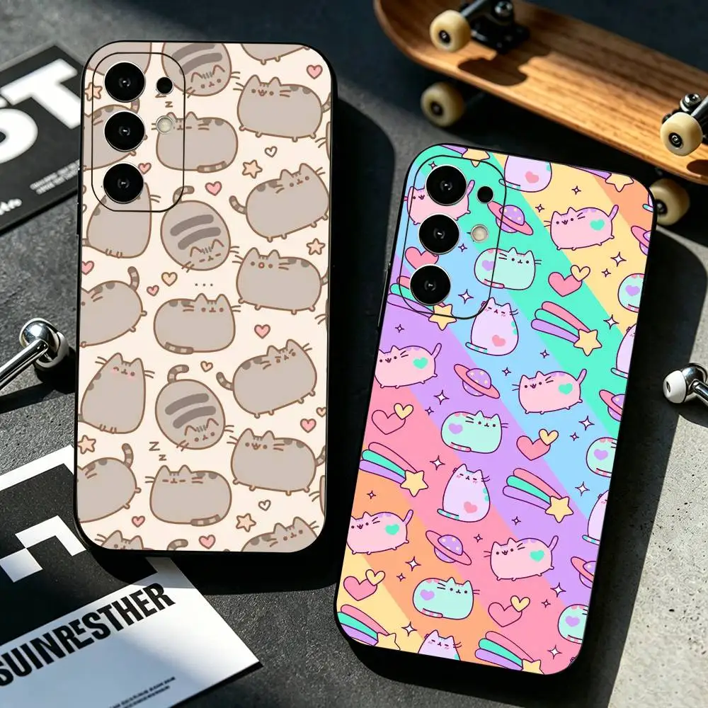 Top Selling Cat P-Pusheenes  Phone Case For Samsung S25,S24,S21,S22,S23,S30,Ultra,S20,Plus,Fe,Lite,Note,10,Black Cover