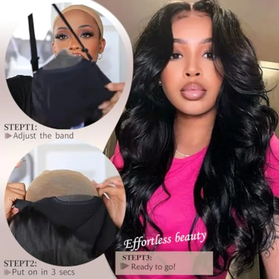 30 بوصة الاصطناعية الدانتيل شعر مستعار أمامي 4x1 غلويليس قبل قطع الدانتيل ارتداء والذهاب الاصطناعية شعر مستعار متموج للنساء الجسم موجة الجزء الأوسط الاصطناعية #4