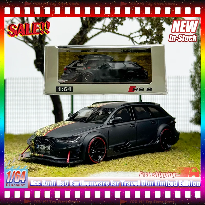 1:64 Jec Audi Rs6 Earthenware Jar Travel Dtm Limited Edition Simulation Resin Miniature Car Model Custom Children'S Toy Ornament
